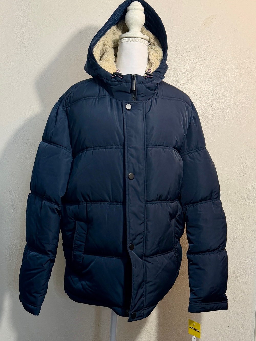 London Fog Men's Navy Hooded Puffer Coat